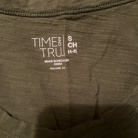 Time and Tru Women’s Size Small Green Dress - Picture 3 of 3